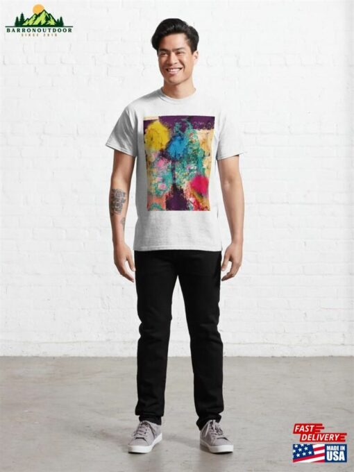 Abstract Art Flowers On A Wall By Emmanuel Signorino Classic T-Shirt Hoodie