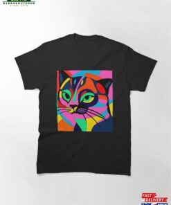 Abstract Cat Art Classic T-Shirt Unisex Abstract Cat Art Classic T-Shirt Unisex