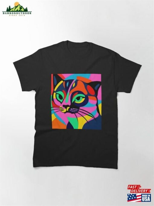 Abstract Cat Art Classic T-Shirt Unisex