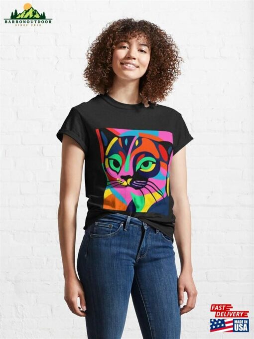 Abstract Cat Art Classic T-Shirt Unisex