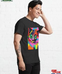 Abstract Cat Art Classic T-Shirt Unisex 3 Abstract Cat Art Classic T Shirt Unisex 4