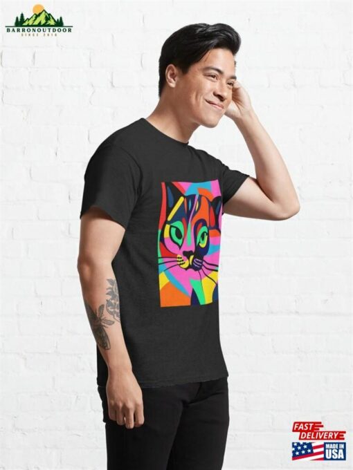 Abstract Cat Art Classic T-Shirt Unisex