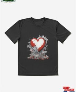 Abstract Symbol Of Heartbreak From Love Active T-Shirt Sweatshirt Hoodie