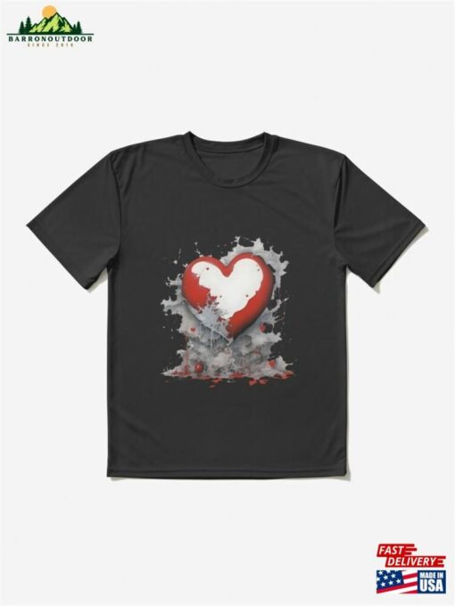 Abstract Symbol Of Heartbreak From Love Active T-Shirt Sweatshirt Hoodie