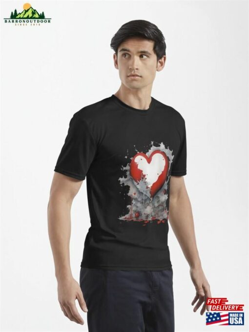 Abstract Symbol Of Heartbreak From Love Active T-Shirt Sweatshirt Hoodie