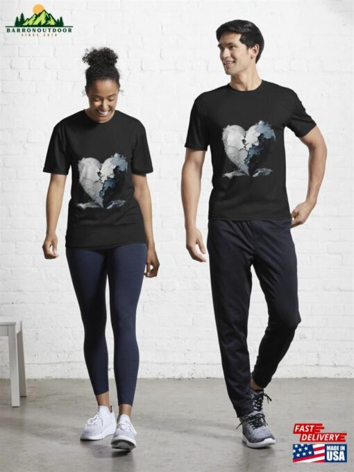 Abstract Symbol Of Heartbreak From Love Active T-Shirt Unisex Classic