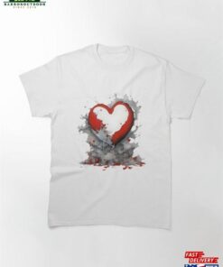 Abstract Symbol Of Heartbreak From Love Classic T-Shirt Unisex