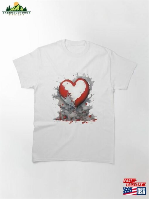 Abstract Symbol Of Heartbreak From Love Classic T-Shirt Unisex