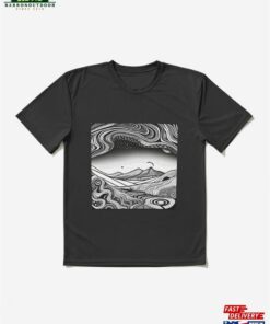 Abstract Trippy Landscape Art Active T-Shirt Classic Hoodie