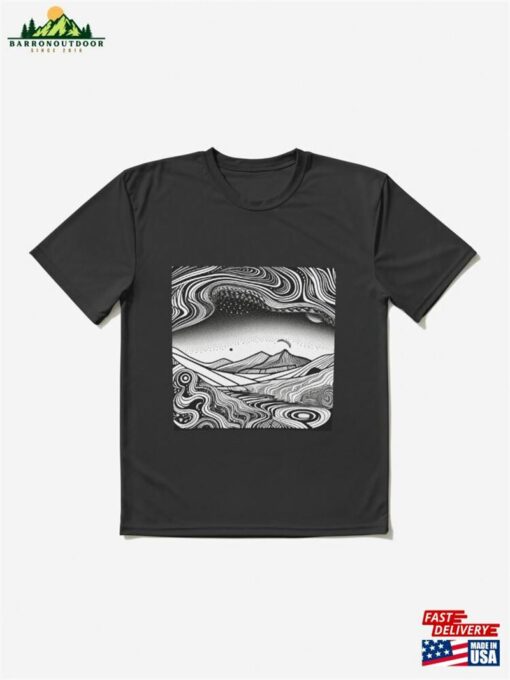 Abstract Trippy Landscape Art Active T-Shirt Classic Hoodie