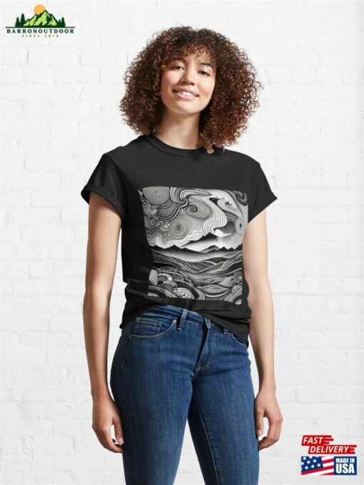 Abstract Trippy Landscape Art Classic T-Shirt