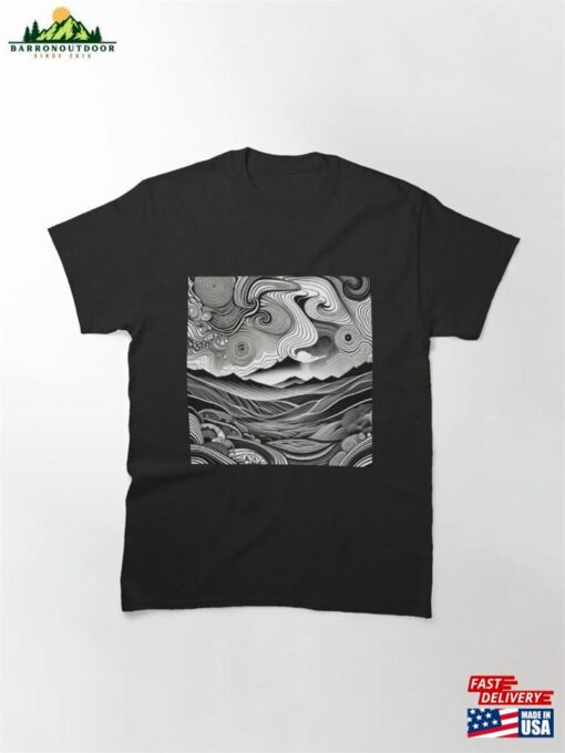 Abstract Trippy Landscape Art Classic T-Shirt