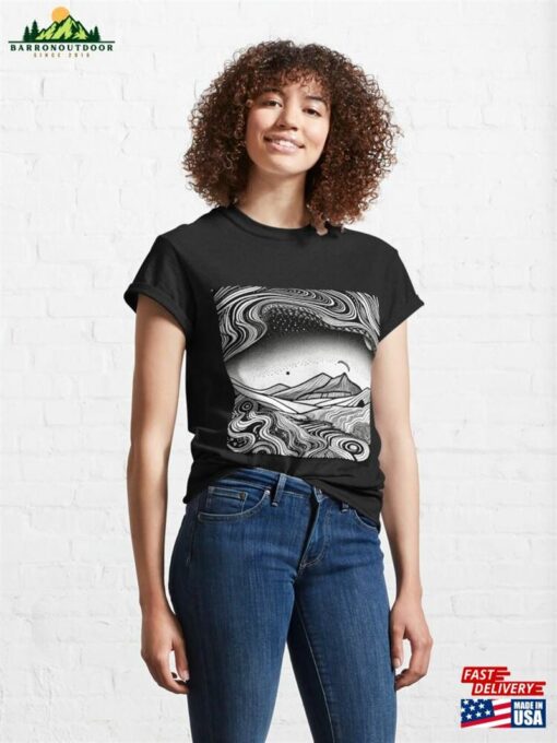 Abstract Trippy Landscape Art Classic T-Shirt Unisex