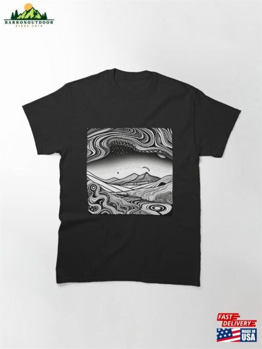 Abstract Trippy Landscape Art Classic T-Shirt Unisex