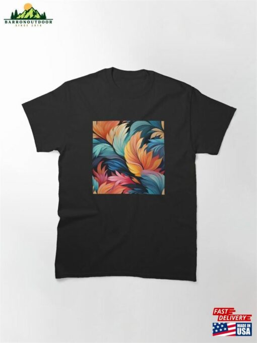 Abstract Tropical Leaves Seamless Pattern Classic T-Shirt Hoodie Unisex