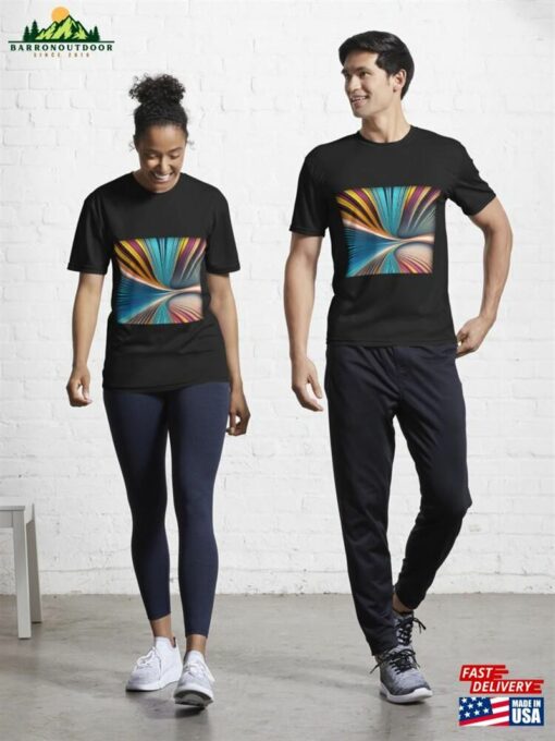 Abstract Wave Pattern Active T-Shirt Sweatshirt Unisex