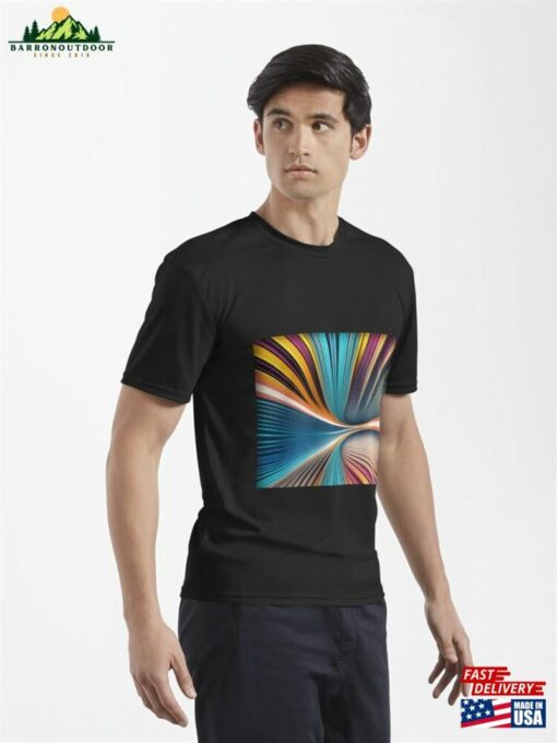 Abstract Wave Pattern Active T-Shirt Sweatshirt Unisex