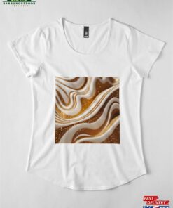 Abstract White And Gold Color Background With Waves Premium Scoop T-Shirt Hoodie 2 Abstract White And Gold Color Background With Waves Premium Scoop T Shirt Hoodie 3
