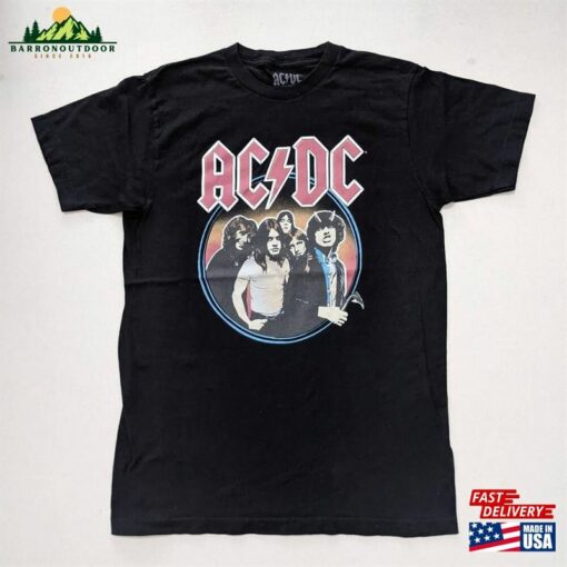 Ac Dc Black Tshirt Vintage Vtg Acdc T-Shirt Classic