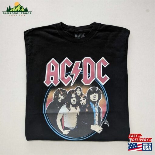 Ac Dc Black Tshirt Vintage Vtg Acdc T-Shirt Classic