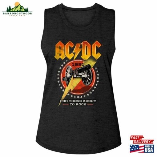 Ac Dc For Those About To Rock Cannon Lightning Black Shirts Unisex Hoodie