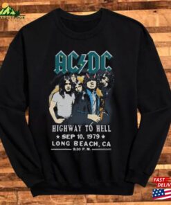 Ac Dc Highway Crew Neck Sweatshirt Adult Sizes Unisex Acdc Hoodie