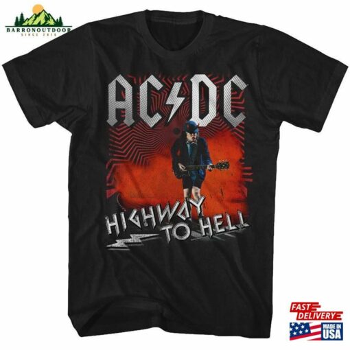 Ac Dc Highway To Hell Black Adult T-Shirt Hoodie