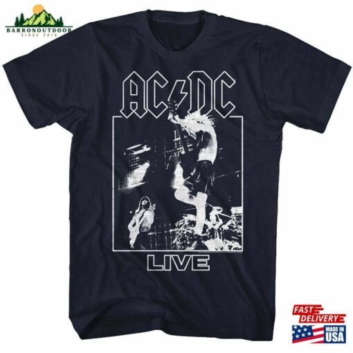 Ac Dc Live Navy Adult T-Shirt Sweatshirt Hoodie