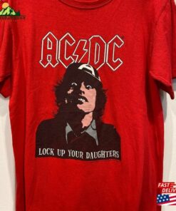 Ac Dc Lock Up Your Daughters 2004 Tour T-Shirt Size Small Red Free Shipping Usa Classic Hoodie