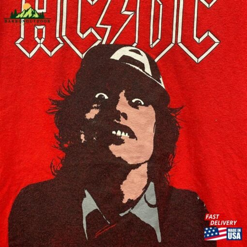 Ac Dc Lock Up Your Daughters 2004 Tour T-Shirt Size Small Red Free Shipping Usa Classic Hoodie