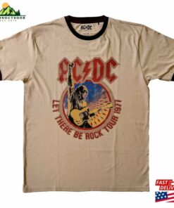 Ac Dc Unisex Ringer T-Shirt Letthere Berock Tour’77 Gift For Him Acdc Rock Fan Her Classic Hoodie