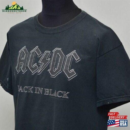 Ac Dc Vintage Men’s Black Back In Band Tour Tee Shirt Size L Sweatshirt Hoodie