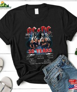 Acdc 50 Years Anniversary 1973 2023 T-Shirt Rock Band Thank You For The Memories Retro Vintage Classic Sweatshirt 2 Acdc 50 Years Anniversary 1973 2023 T Shirt Rock Band Thank You For The Memories Retro Vintage Classic Sweatshirt 3