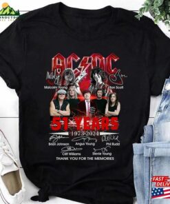 Acdc 51 Years 1973 2024 Signature Shirt Rock Band Tour Unisex Sweatshirt Acdc 51 Years 1973 2024 Signature Shirt Rock Band Tour Unisex Sweatshirt