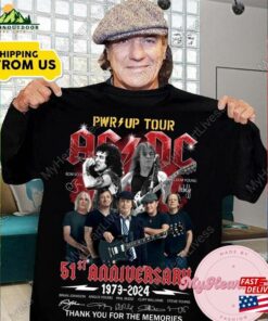 Acdc 51St Anniversary 1973 2024 Thank You For The Memories Signatures Shirt Hoodie T-Shirt Acdc 51St Anniversary 1973 2024 Thank You For The Memories Signatures Shirt Hoodie T-Shirt