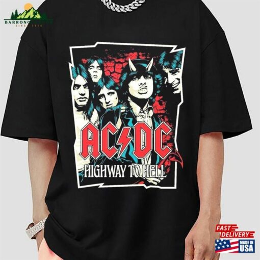 Acdc 80S Rock Band T-Shirt And Roll Music Shirt Unisex