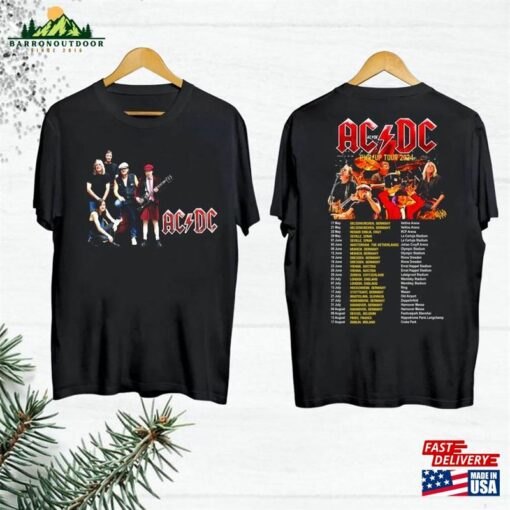 Acdc Band 2024 Tour Shirt Pwr Up Rock Unisex T-Shirt