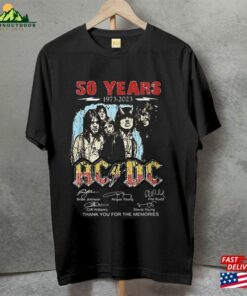 Acdc Band 50Th Anniversary 1973 2023 Signature T Shirt Hoodie Sweatshirt