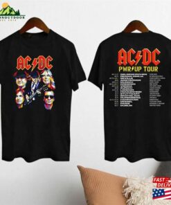 Acdc Band 90S Vintage Shirt Pwr Up World Tour 2024 Rock Concert Unisex Hoodie