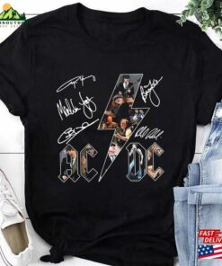 Acdc Band 90S Vintage Shirt Rock Signatures Pwr Up Tour 2024 Classic Unisex