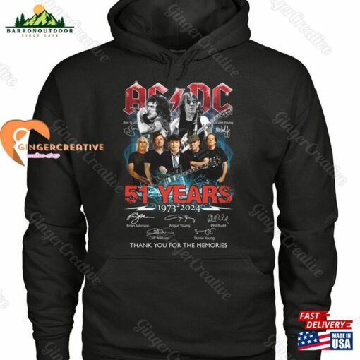 Acdc Band Shirt 50Th Anniversary 1973 Classic Sweatshirt