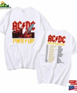 Acdc Pwr Up 2024 World Tour Shirt Rock Band Graphic Concert 90S Vintage Hoodie Sweatshirt 4