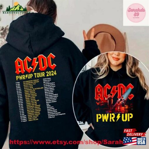 Acdc Pwr Up World Tour Double Sides Unisex Shirt Fan Gift Classic Sweatshirt