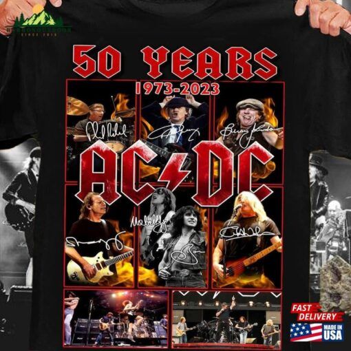 Acdc Shirt Ac Dc 50 Years 1973 Unisex Sweatshirt