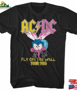 Acdc Shirt Fly On The Wall Tour 85 Adult T-Shirts Ac Dc Rock Music Band Merch Graphic Tees Gift Unisex Hoodie
