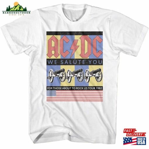 Acdc Shirt Star Spangled We Salute You Tour 82 Adult T-Shirts Ac Hoodie Unisex