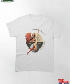Acolhua 1920’S Art Deco Indian Moon Pin Up Girl Retro Stand Strong Classic T-Shirt Hoodie
