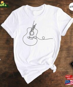 Acoustic Guitar T Shirt Musician Tee Line Art Apparel Sweatshirt 3