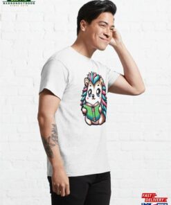 Adorable Kawaii Hedgehog Reading Whimsical Animal Art Classic T-Shirt Unisex 3 Adorable Kawaii Hedgehog Reading Whimsical Animal Art Classic T Shirt Unisex 4