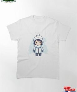 Adorable Little Girl Celebrates Christmas Classic T-Shirt Unisex